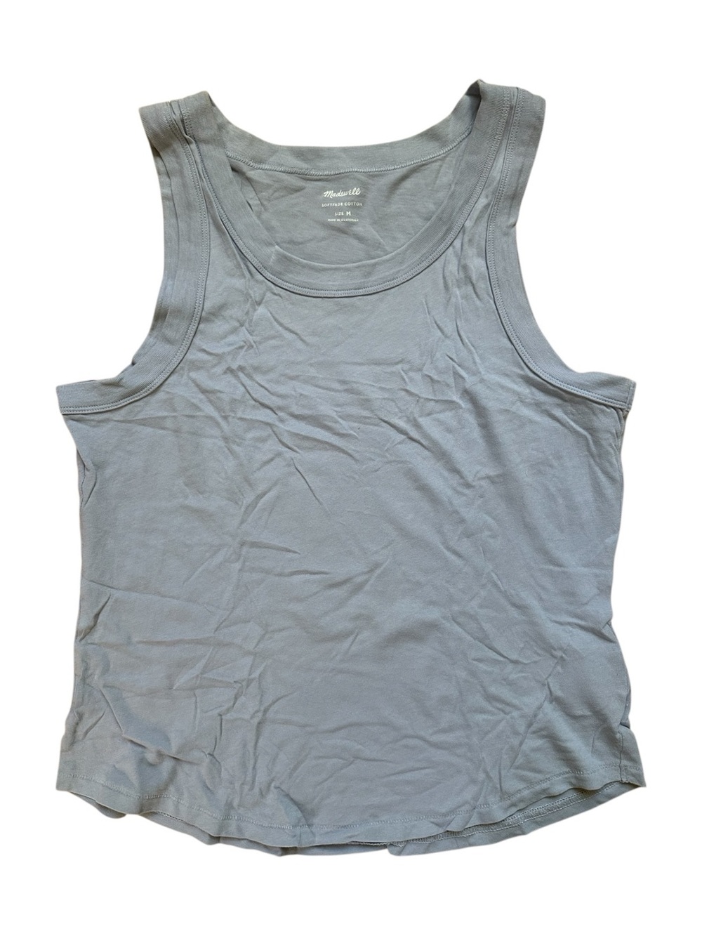 Madewell Women's Light Sky Blue Cotton Tank Top